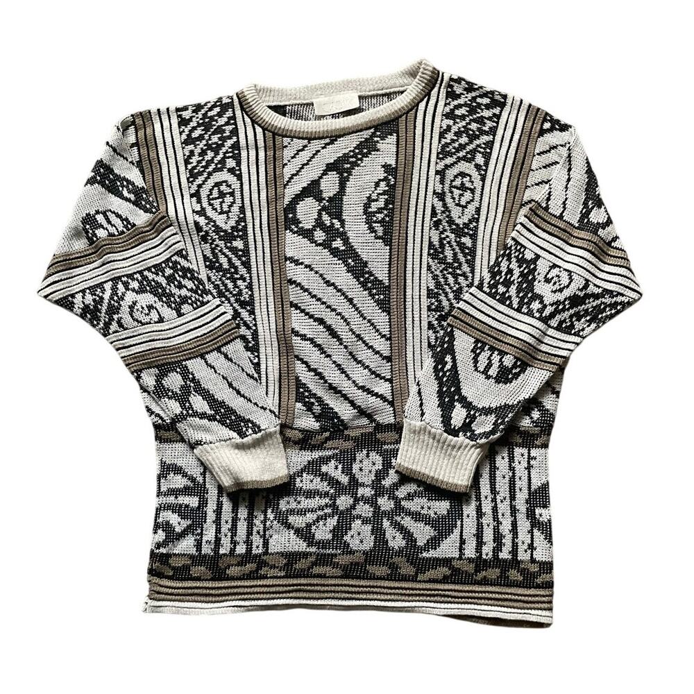 Vintage CACHE' Womens Dolman Linen Beach Sweater Size Large Oversized Resort